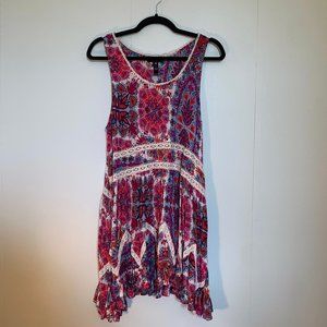 Indian/Tie-Dye Patterened Beach Dress